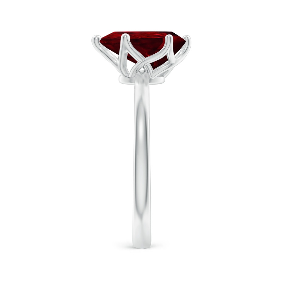 10x8mm AAAA Pear-Shaped Ruby Solitaire Classic Engagement Ring in White Gold side 299