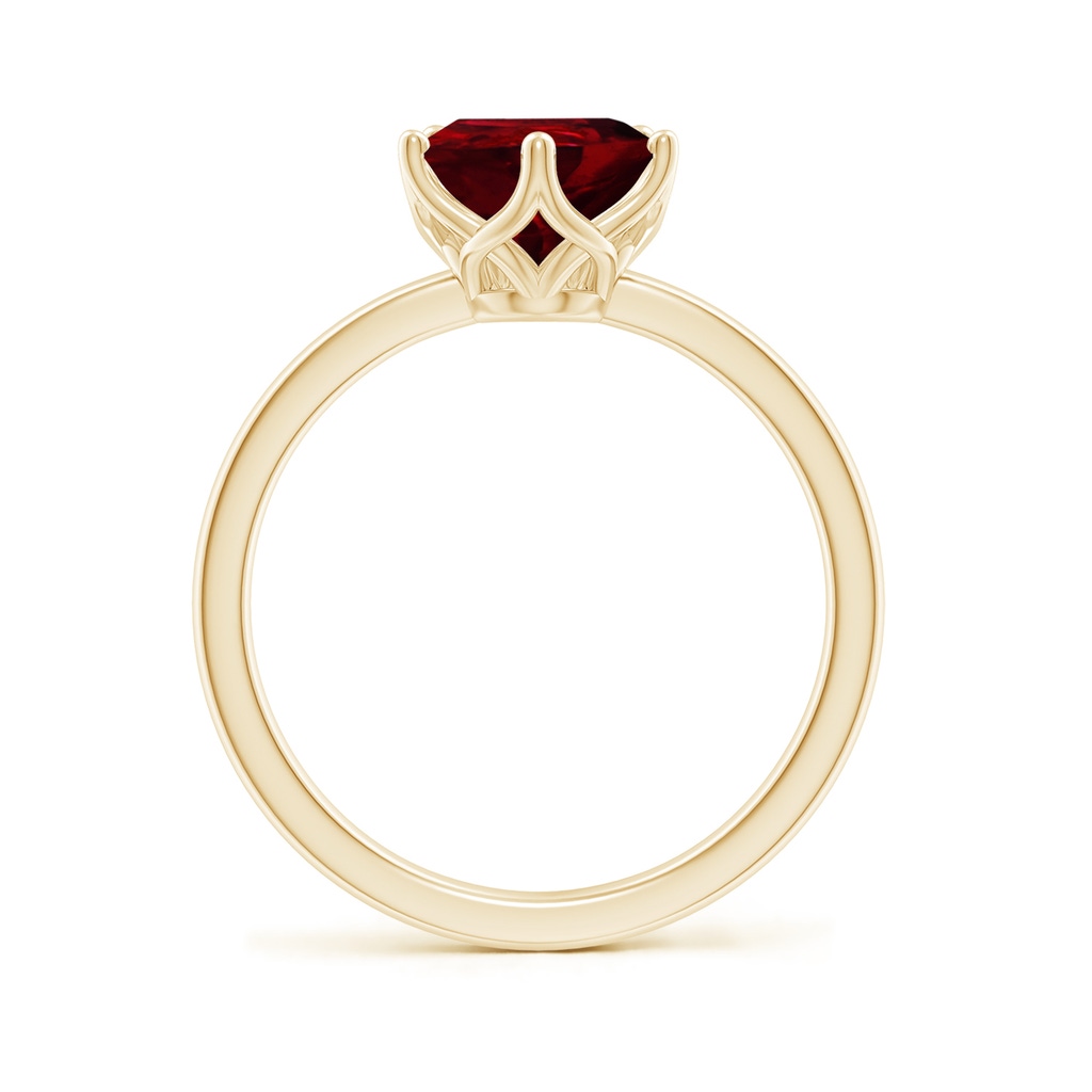10x8mm AAAA Pear-Shaped Ruby Solitaire Classic Engagement Ring in Yellow Gold - side 199