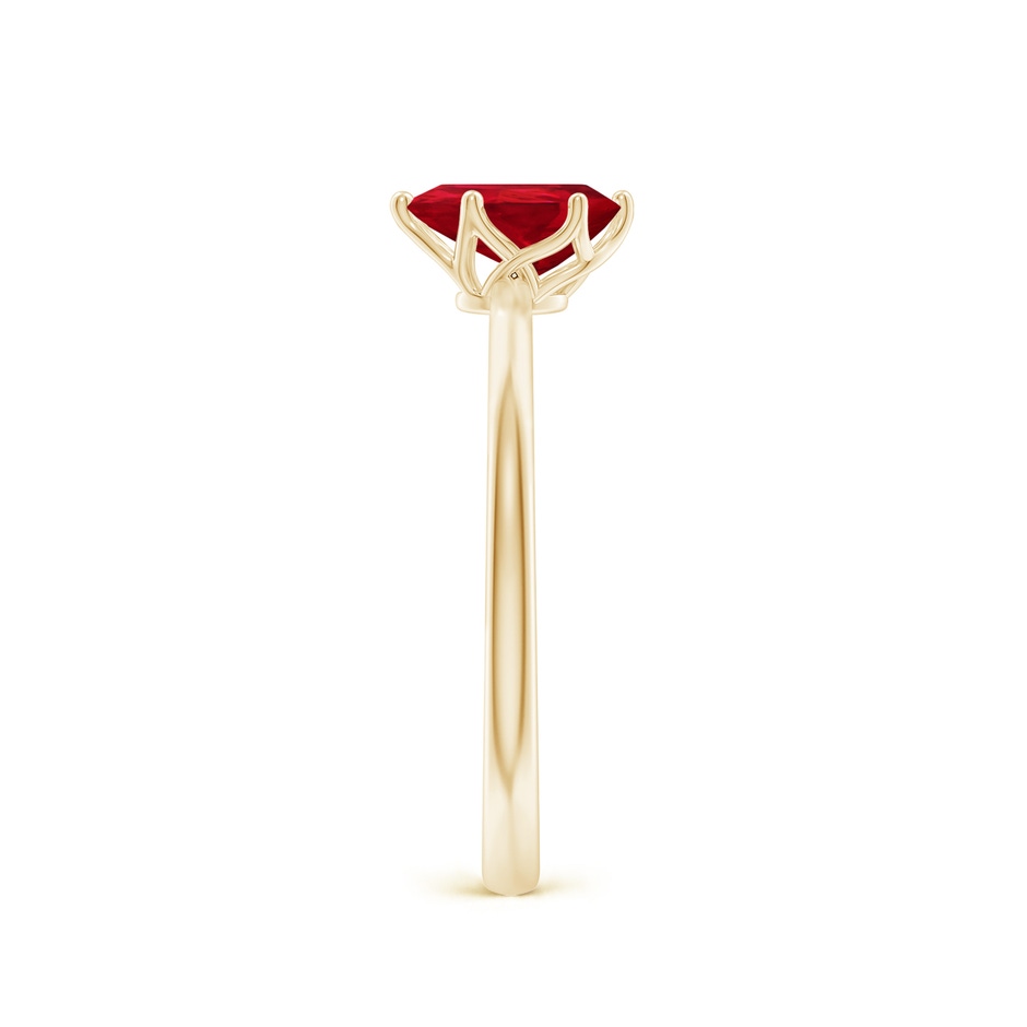 7x5mm AAA Pear-Shaped Ruby Solitaire Classic Engagement Ring in Yellow Gold side 299