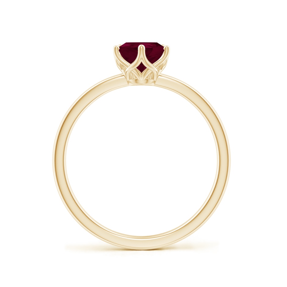 8x6mm A Pear-Shaped Ruby Solitaire Classic Engagement Ring in 18K Yellow Gold side 199