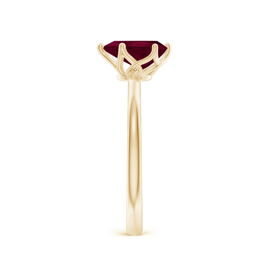 8x6mm A Pear-Shaped Ruby Solitaire Classic Engagement Ring in 18K Yellow Gold side 299