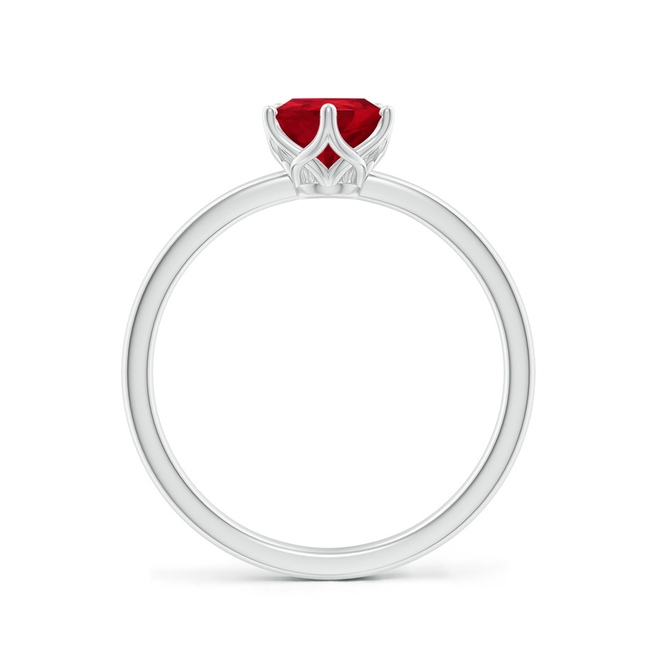 8x6mm AAA Pear-Shaped Ruby Solitaire Classic Engagement Ring in White Gold side 199