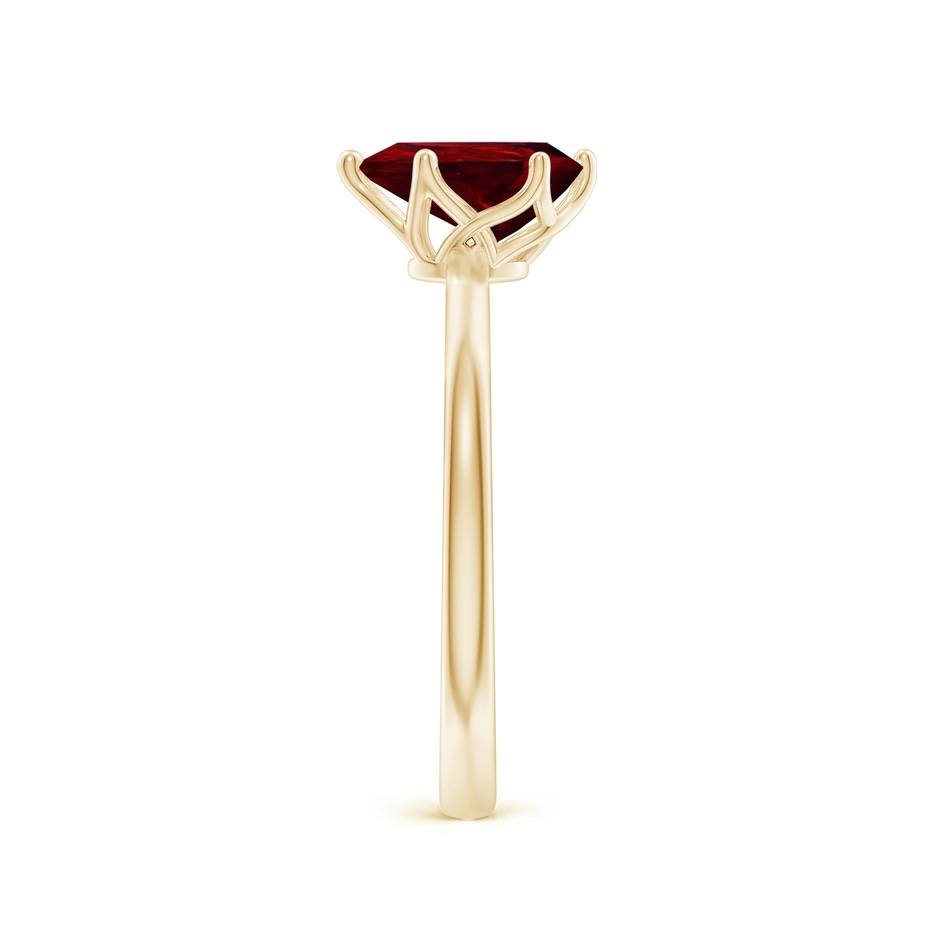 8x6mm AAAA Pear-Shaped Ruby Solitaire Classic Engagement Ring in Yellow Gold side 299
