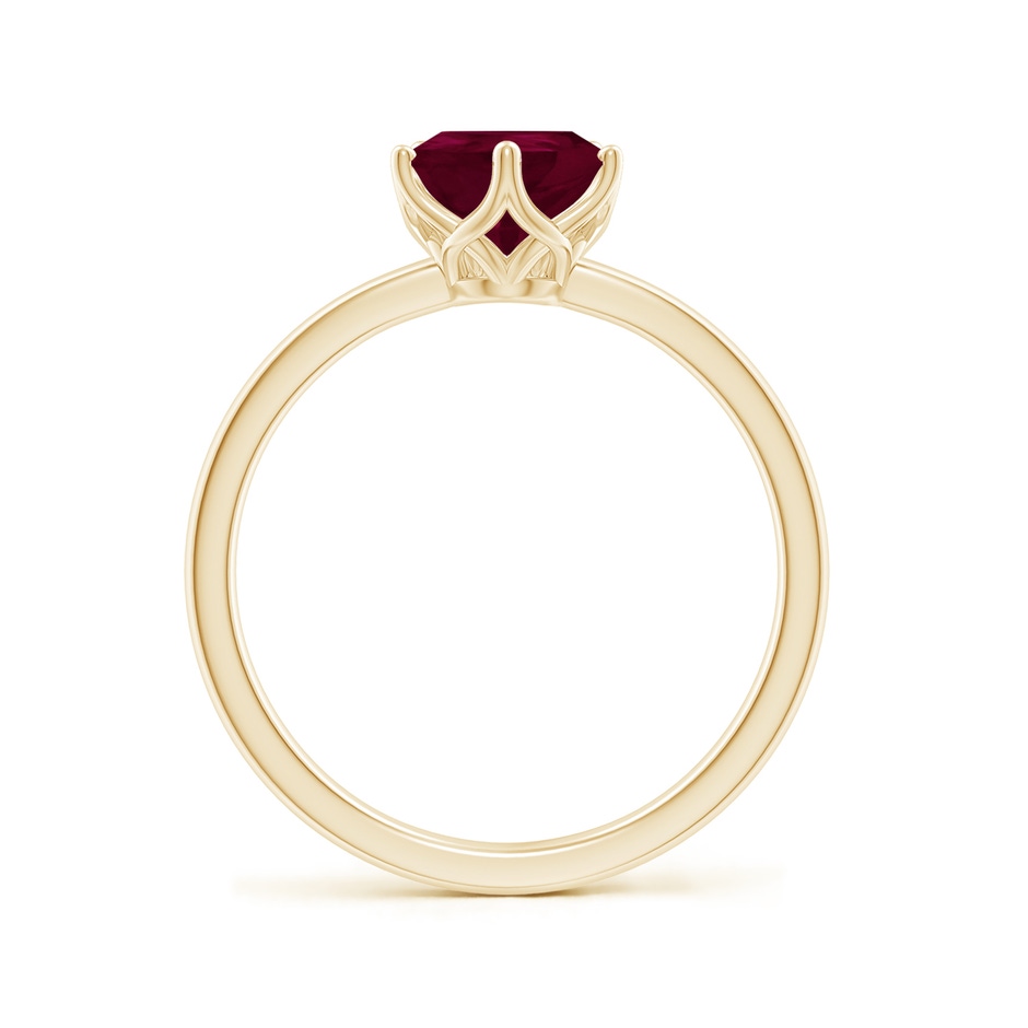9x7mm A Pear-Shaped Ruby Solitaire Classic Engagement Ring in Yellow Gold side 199