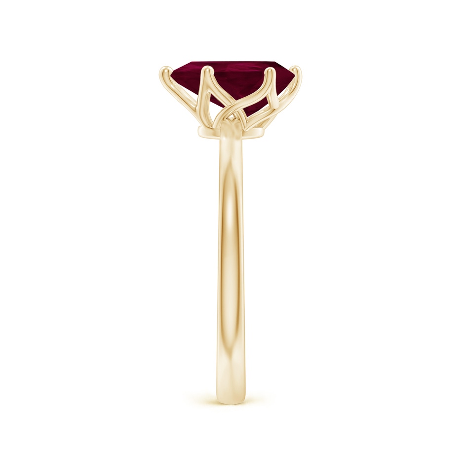 9x7mm A Pear-Shaped Ruby Solitaire Classic Engagement Ring in Yellow Gold side 299