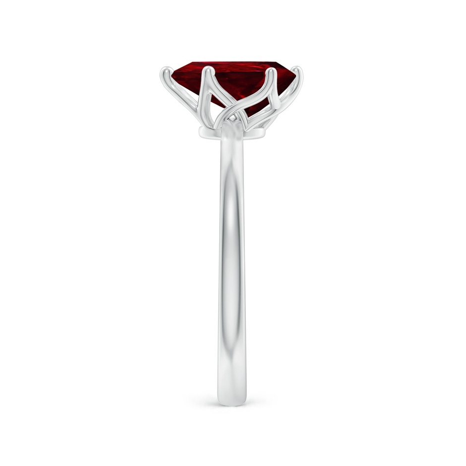 9x7mm AAAA Pear-Shaped Ruby Solitaire Classic Engagement Ring in White Gold side 299