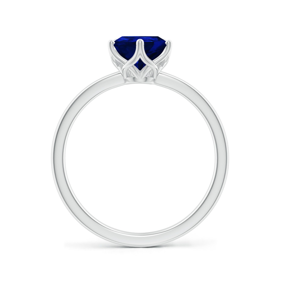 9x7mm Lab-Grown Pear-Shaped Blue Sapphire Solitaire Classic Engagement Ring in White Gold side 199