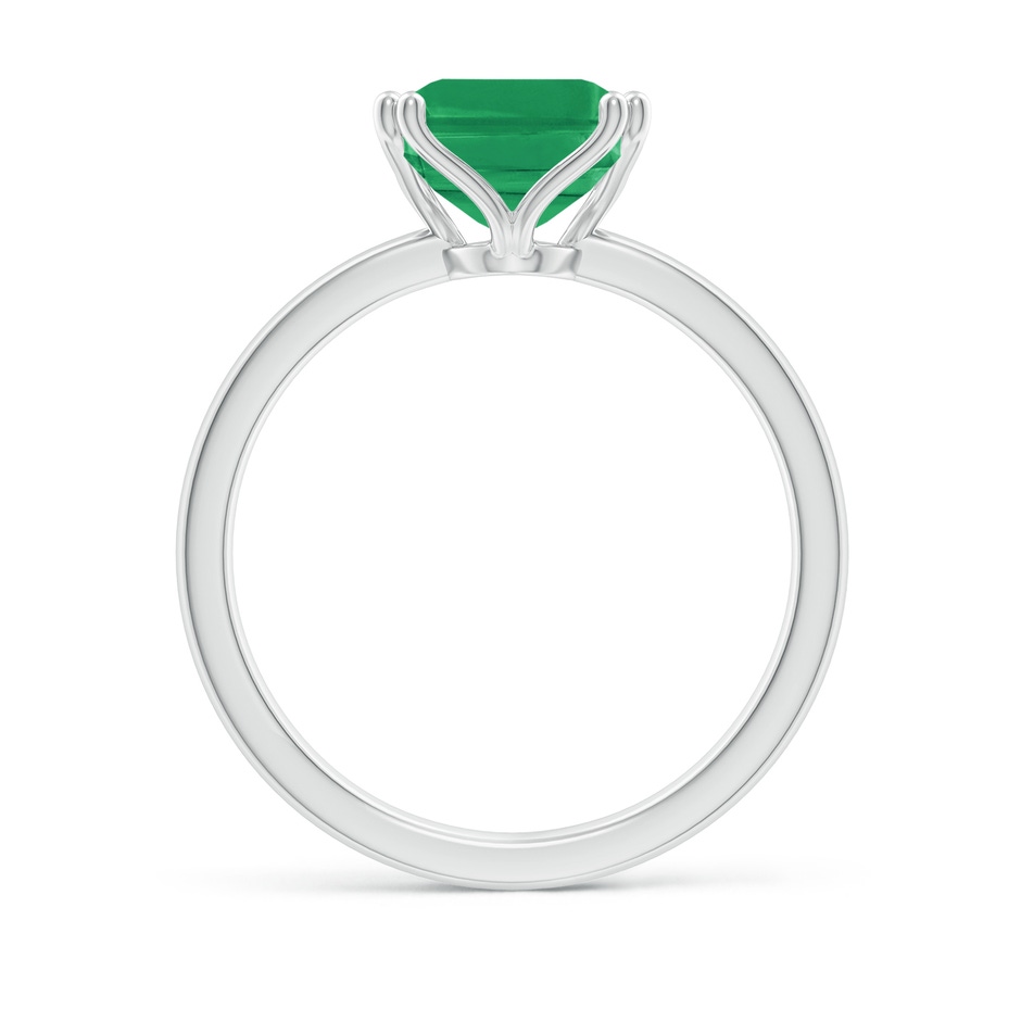 10x8mm A Emerald-Cut Emerald Solitaire Classic Engagement Ring in White Gold side 199