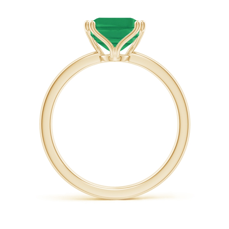 10x8mm A Emerald-Cut Emerald Solitaire Classic Engagement Ring in Yellow Gold side 199