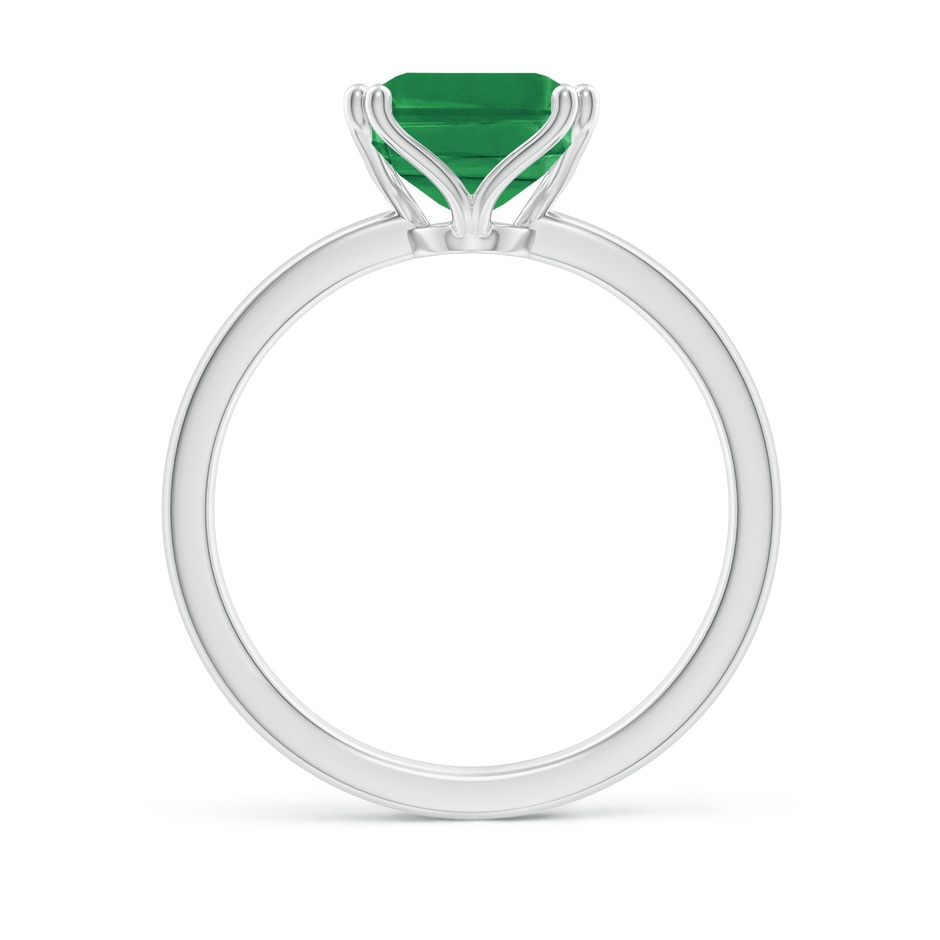 10x8mm AA Emerald-Cut Emerald Solitaire Classic Engagement Ring in White Gold side 199