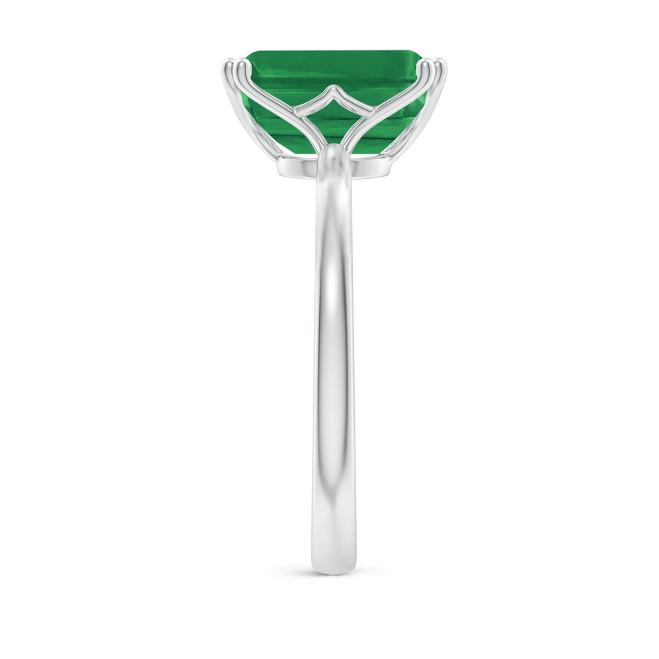 10x8mm AA Emerald-Cut Emerald Solitaire Classic Engagement Ring in White Gold side 299