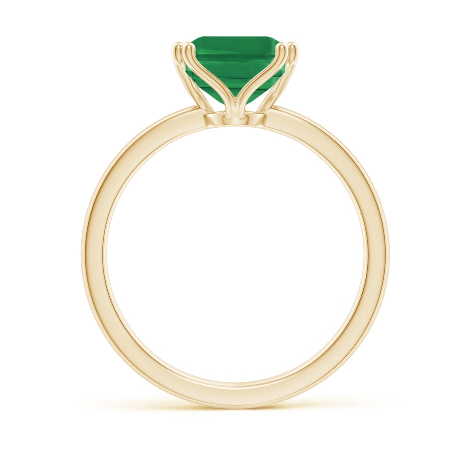 10x8mm AA Emerald-Cut Emerald Solitaire Classic Engagement Ring in Yellow Gold side 199