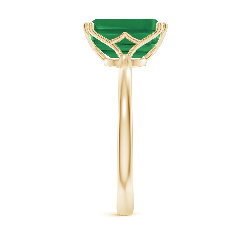10x8mm AA Emerald-Cut Emerald Solitaire Classic Engagement Ring in Yellow Gold side 299