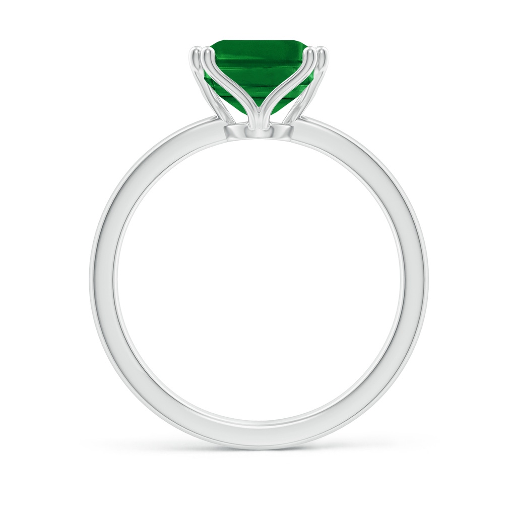 10x8mm AAAA Emerald-Cut Emerald Solitaire Classic Engagement Ring in P950 Platinum - side 199