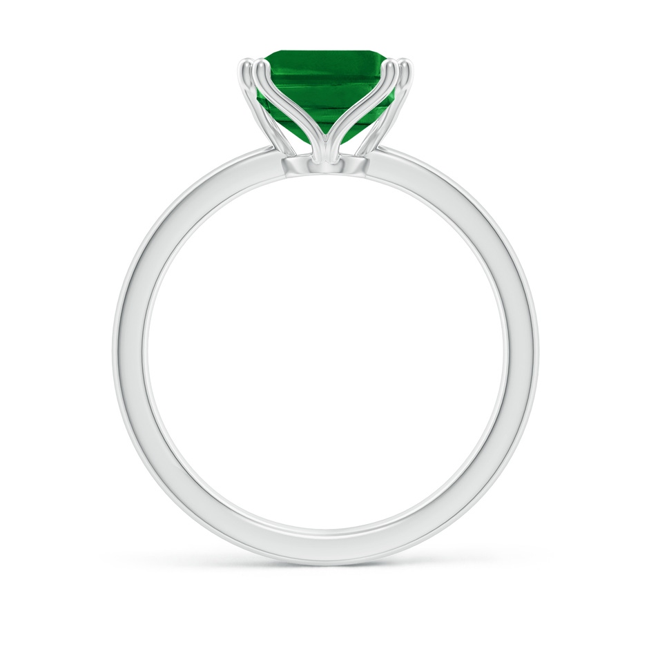 10x8mm AAAA Emerald-Cut Emerald Solitaire Classic Engagement Ring in P950 Platinum side 199