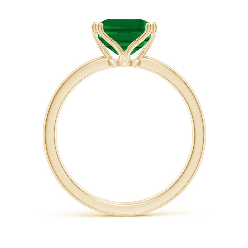 10x8mm AAAA Emerald-Cut Emerald Solitaire Classic Engagement Ring in Yellow Gold side 199