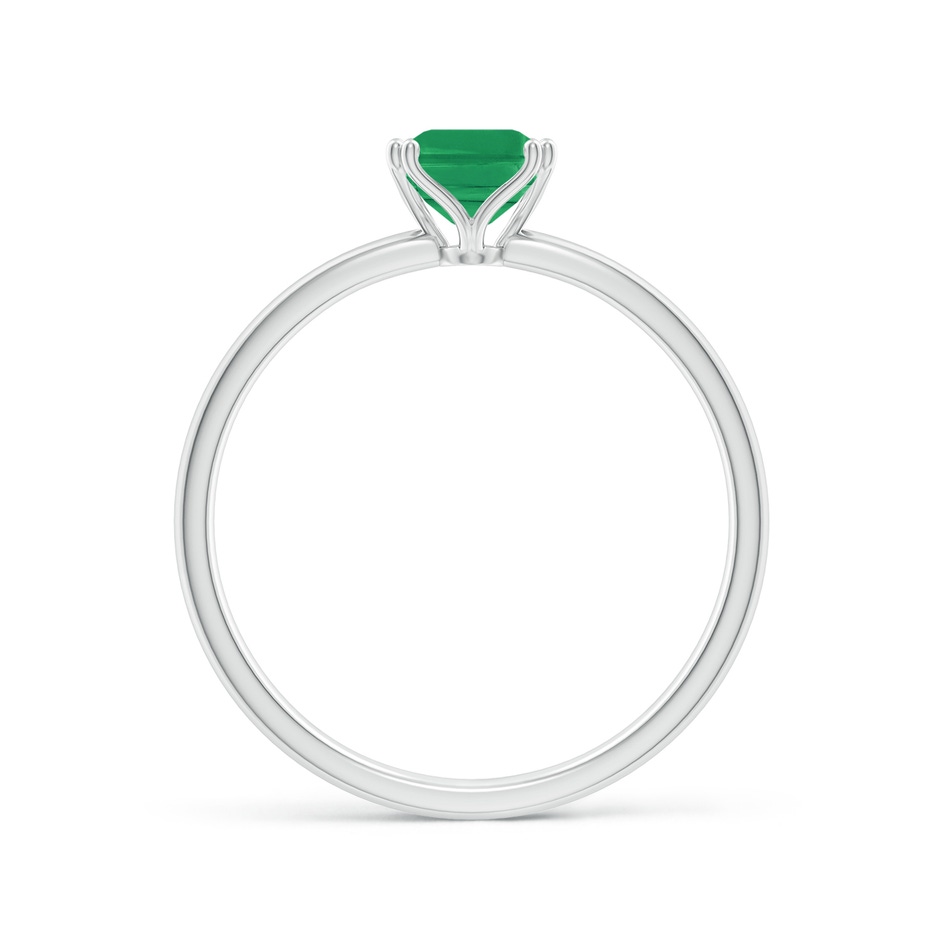 7x5mm A Emerald-Cut Emerald Solitaire Classic Engagement Ring in P950 Platinum side 199