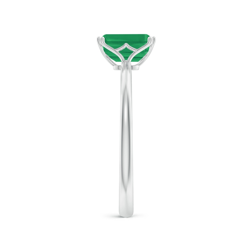 7x5mm A Emerald-Cut Emerald Solitaire Classic Engagement Ring in P950 Platinum side 299