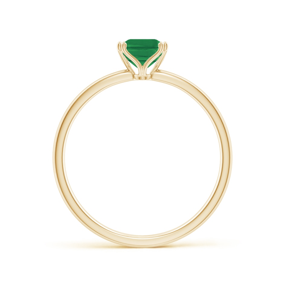7x5mm AA Emerald-Cut Emerald Solitaire Classic Engagement Ring in Yellow Gold side 199
