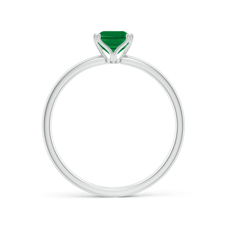 7x5mm AAA Emerald-Cut Emerald Solitaire Classic Engagement Ring in White Gold side 199