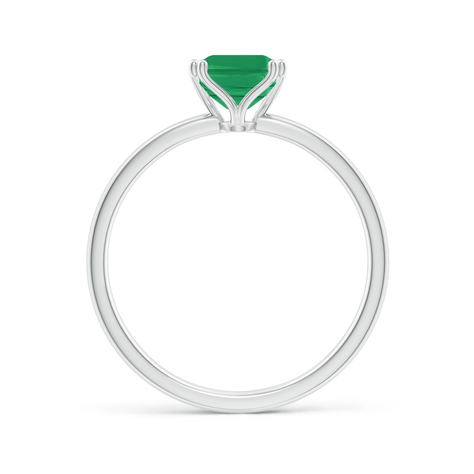 8x6mm A Emerald-Cut Emerald Solitaire Classic Engagement Ring in White Gold side 199