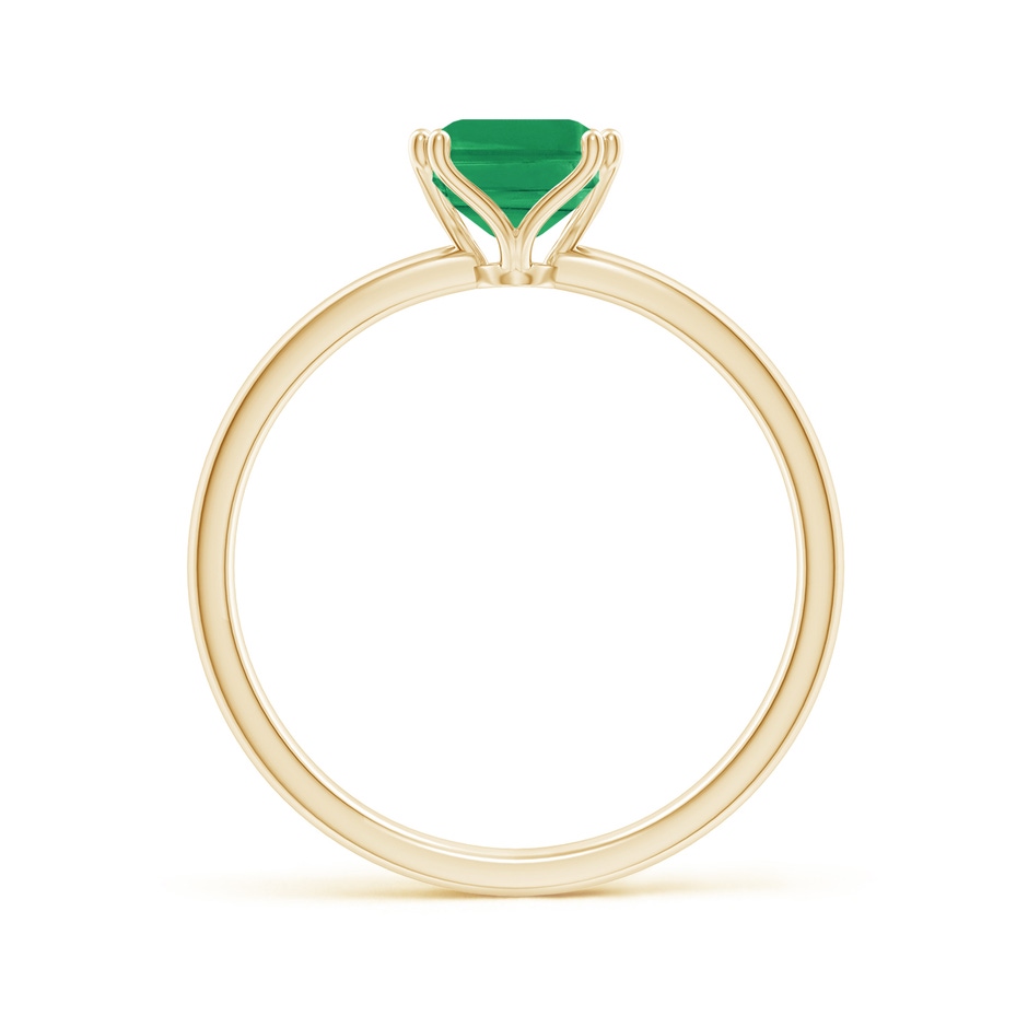 8x6mm A Emerald-Cut Emerald Solitaire Classic Engagement Ring in Yellow Gold side 199