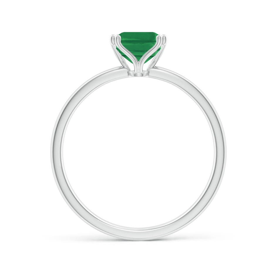 8x6mm AA Emerald-Cut Emerald Solitaire Classic Engagement Ring in P950 Platinum side 199