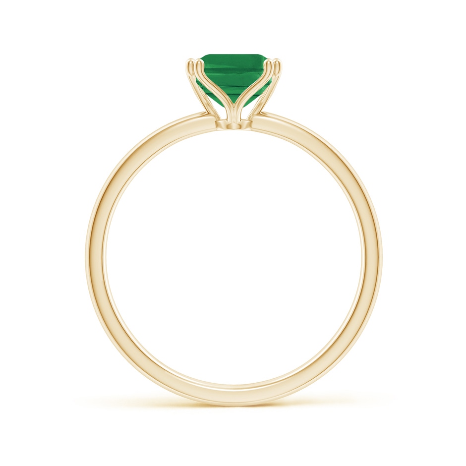 8x6mm AA Emerald-Cut Emerald Solitaire Classic Engagement Ring in Yellow Gold side 199