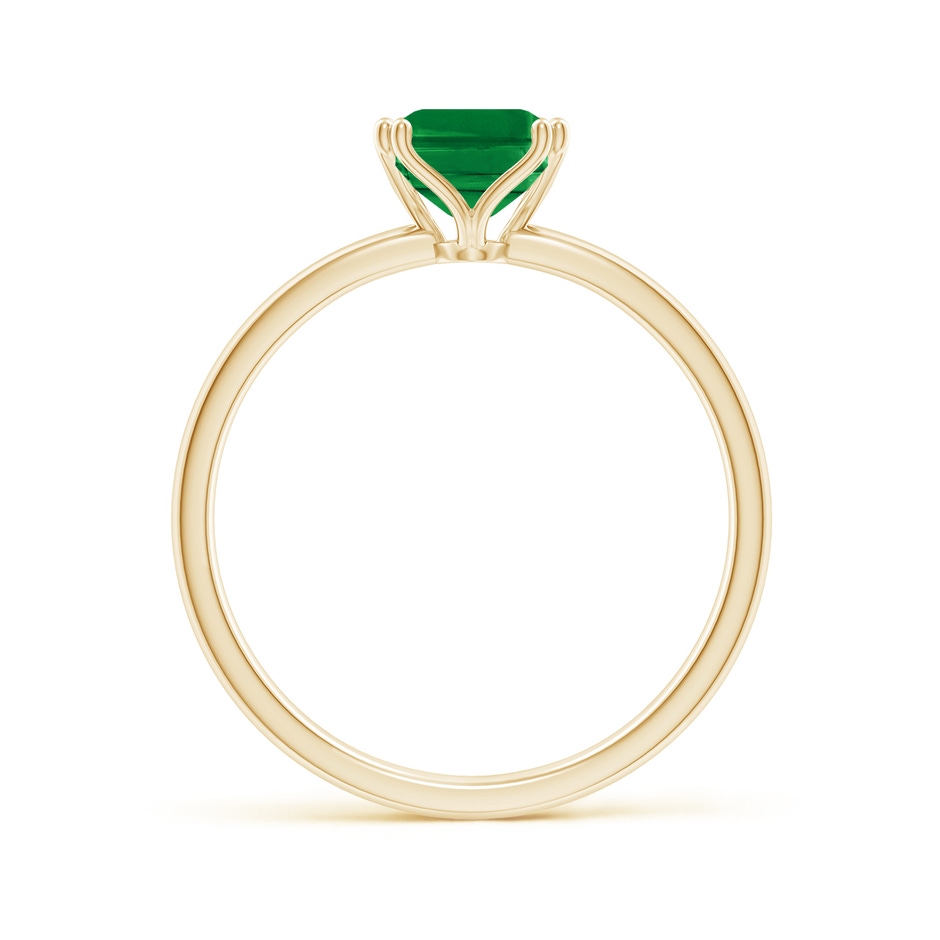 8x6mm AAA Emerald-Cut Emerald Solitaire Classic Engagement Ring in Yellow Gold side 199