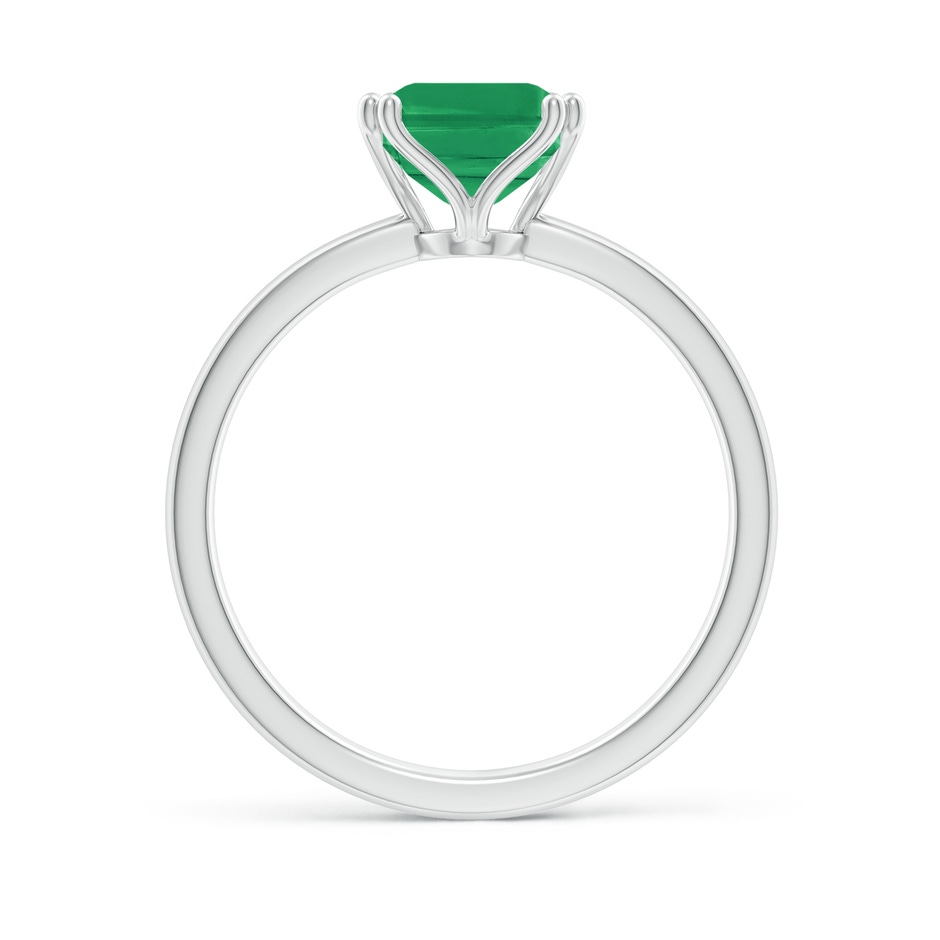 9x7mm A Emerald-Cut Emerald Solitaire Classic Engagement Ring in White Gold side 199