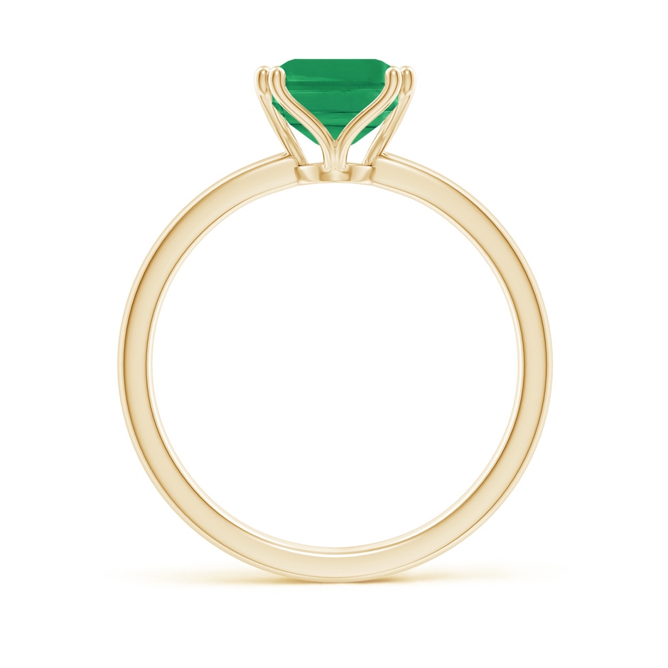 9x7mm A Emerald-Cut Emerald Solitaire Classic Engagement Ring in Yellow Gold side 199