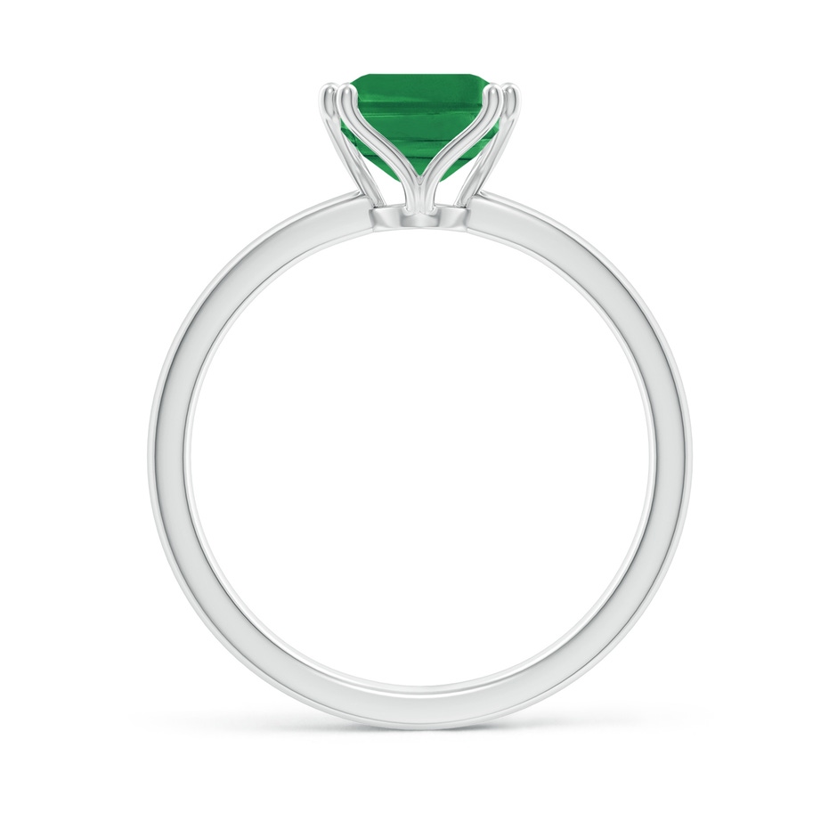 9x7mm AA Emerald-Cut Emerald Solitaire Classic Engagement Ring in P950 Platinum side 199