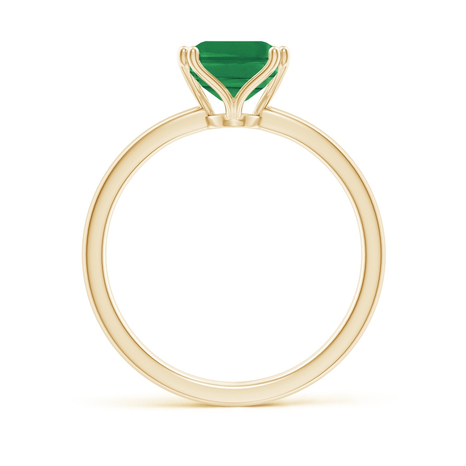 9x7mm AA Emerald-Cut Emerald Solitaire Classic Engagement Ring in Yellow Gold side 199