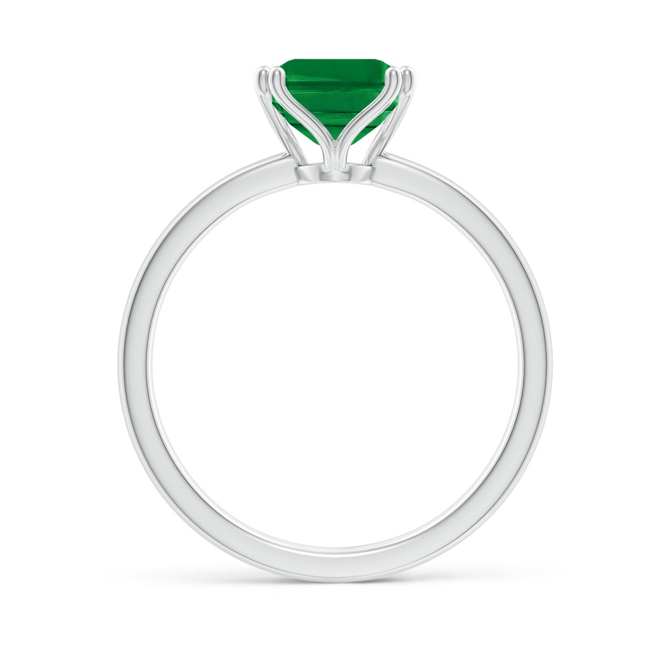 9x7mm AAA Emerald-Cut Emerald Solitaire Classic Engagement Ring in White Gold side 199