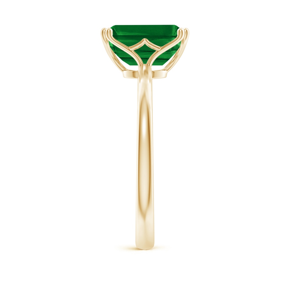 9x7mm AAAA Emerald-Cut Emerald Solitaire Classic Engagement Ring in 10K Yellow Gold side 299