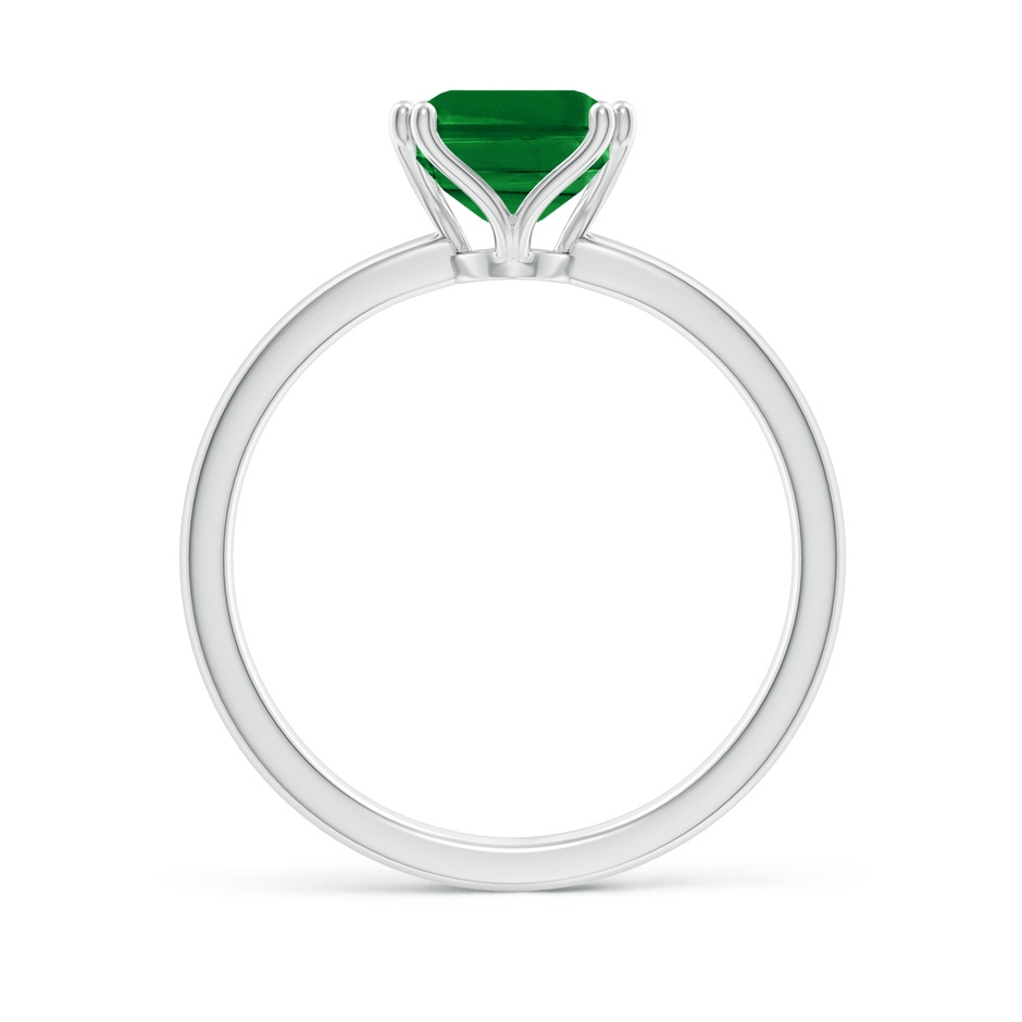 9x7mm AAAA Emerald-Cut Emerald Solitaire Classic Engagement Ring in P950 Platinum side 199