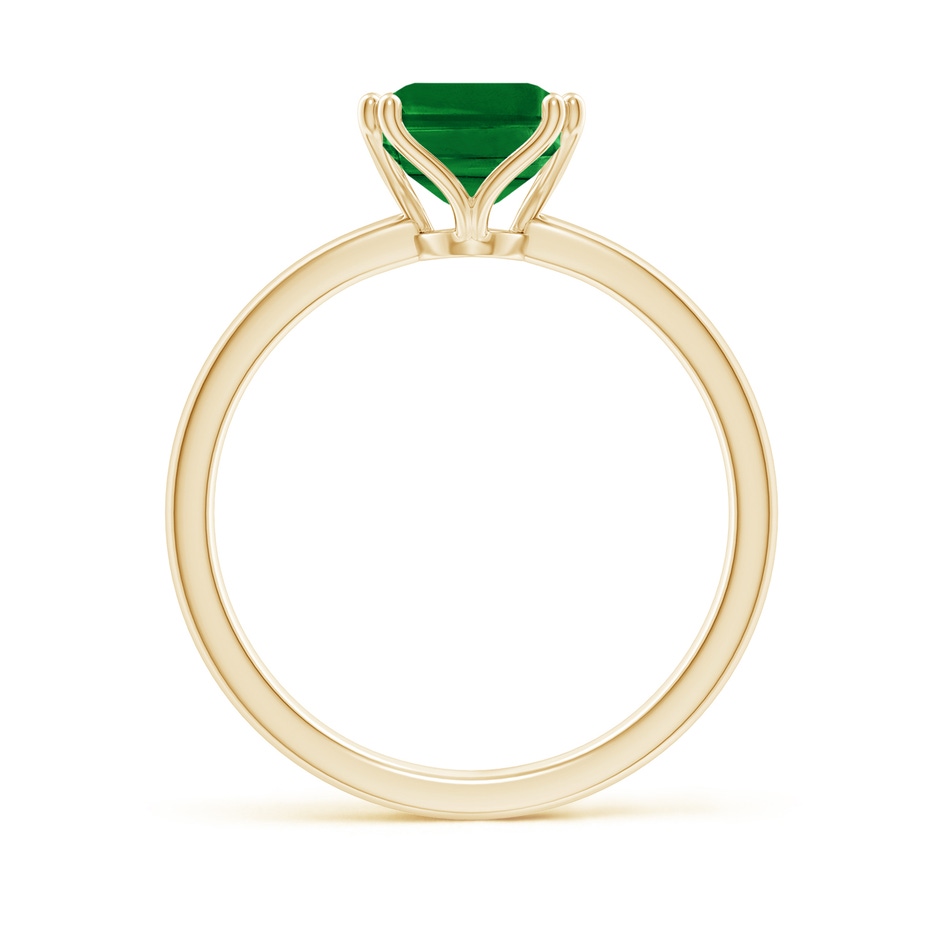 9x7mm AAAA Emerald-Cut Emerald Solitaire Classic Engagement Ring in Yellow Gold side 199