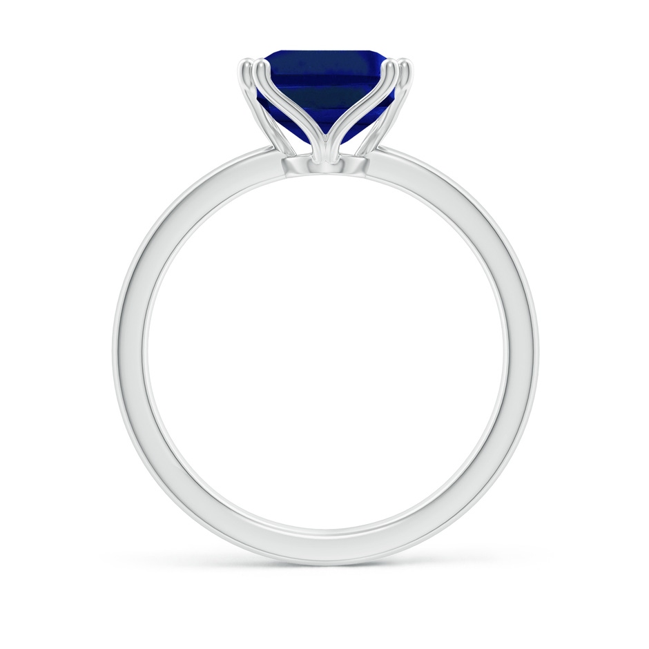 10x8mm Lab-Grown Emerald-Cut Blue Sapphire Solitaire Classic Engagement Ring in P950 Platinum side 199