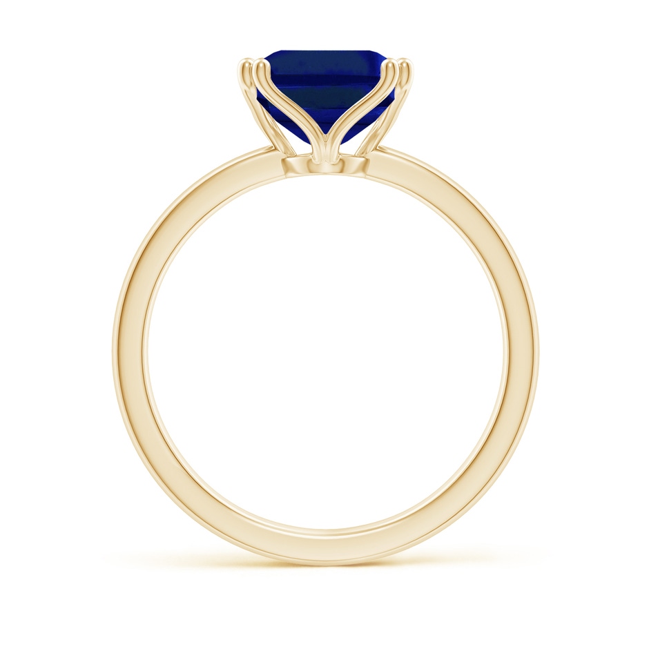 10x8mm Lab-Grown Emerald-Cut Blue Sapphire Solitaire Classic Engagement Ring in Yellow Gold side 199