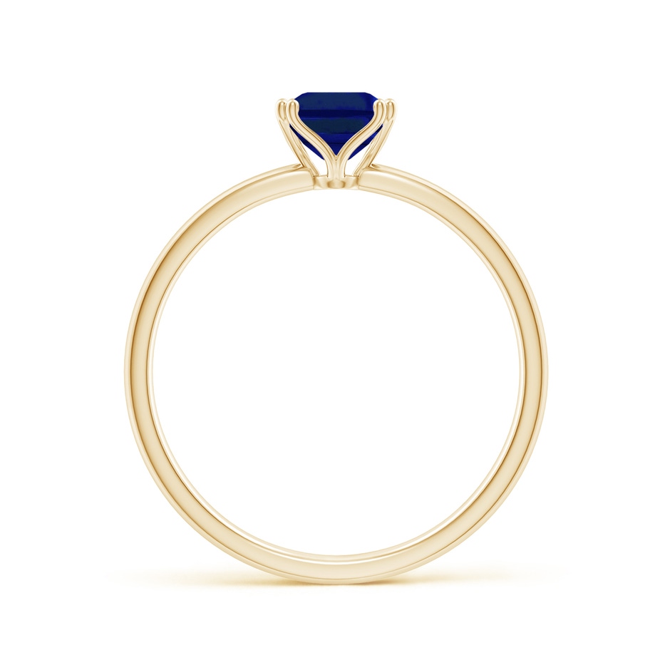 7x5mm Lab-Grown Emerald-Cut Blue Sapphire Solitaire Classic Engagement Ring in 10K Yellow Gold side 199