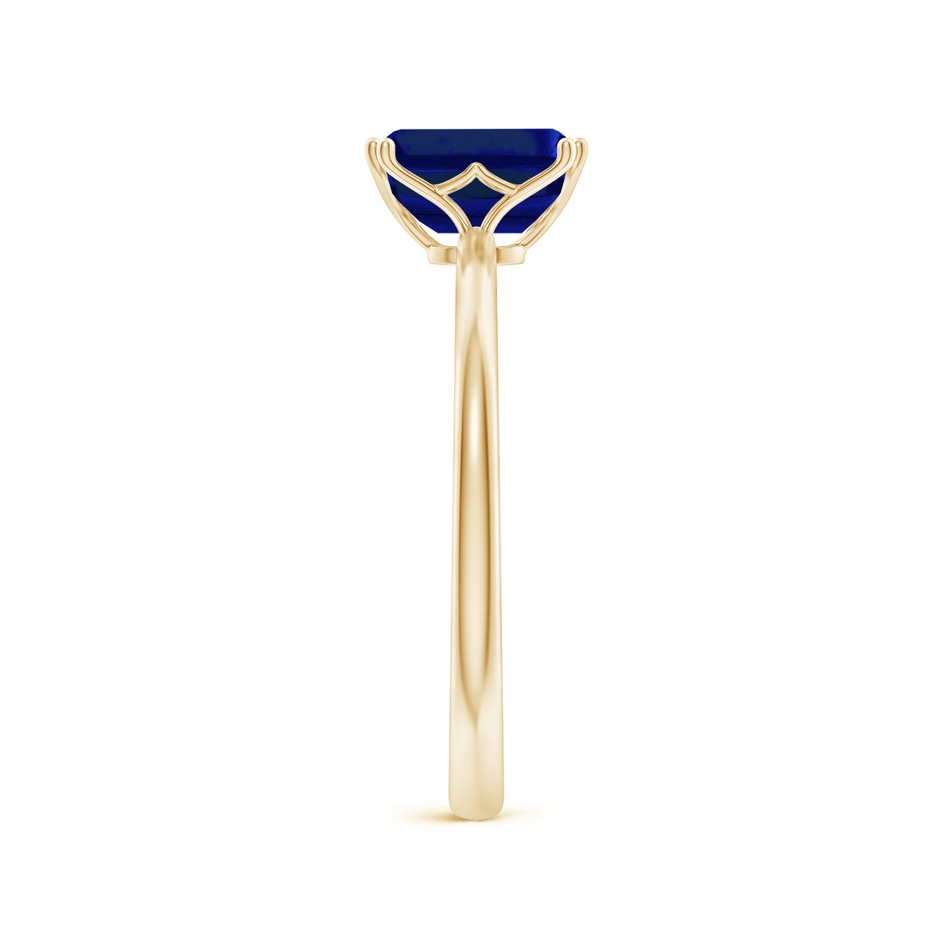 7x5mm Lab-Grown Emerald-Cut Blue Sapphire Solitaire Classic Engagement Ring in 18K Yellow Gold side 299