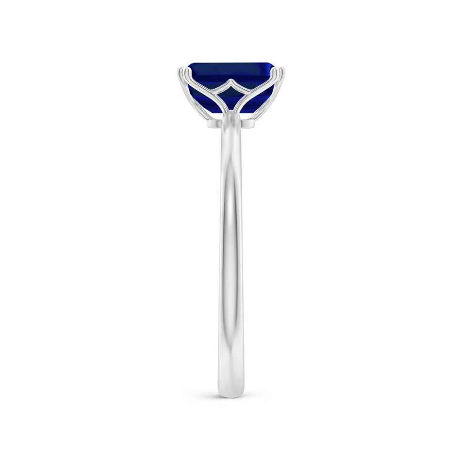 7x5mm Lab-Grown Emerald-Cut Blue Sapphire Solitaire Classic Engagement Ring in P950 Platinum side 299