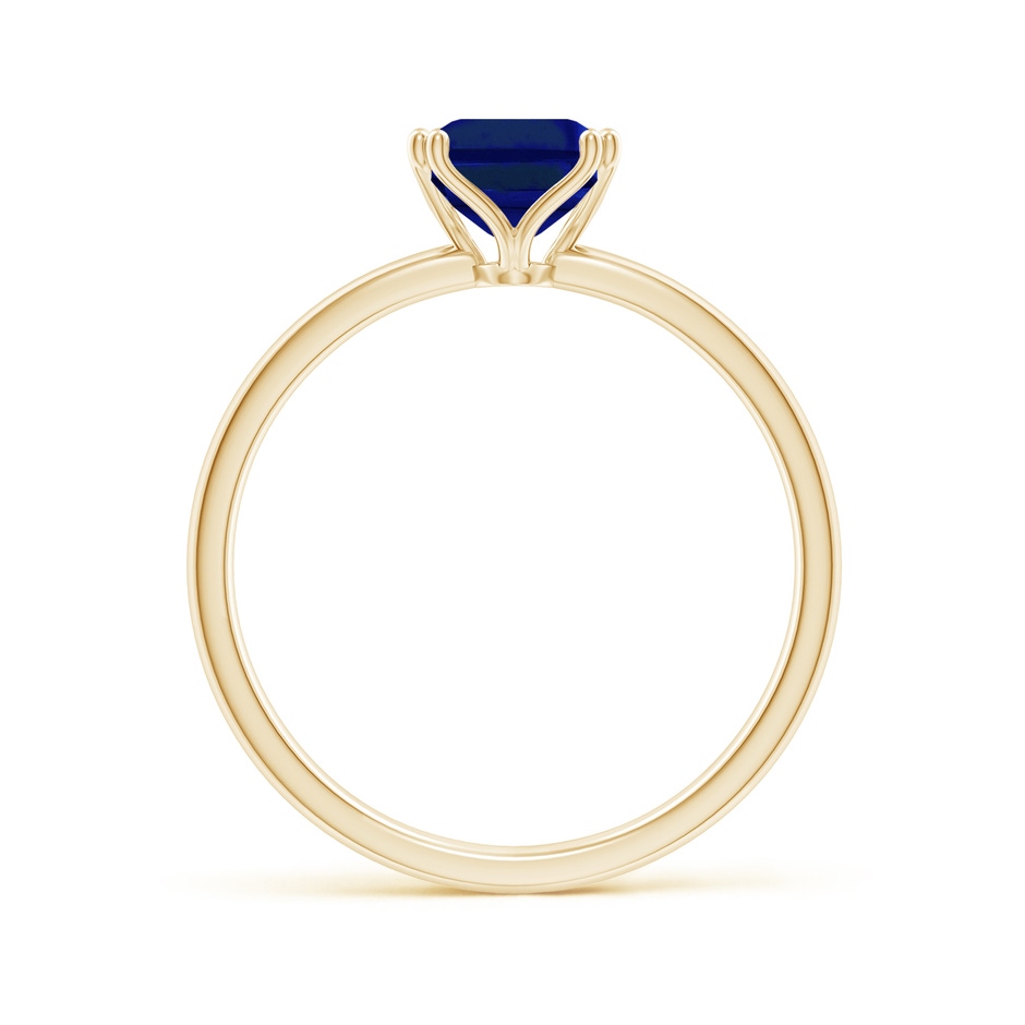 8x6mm Lab-Grown Emerald-Cut Blue Sapphire Solitaire Classic Engagement Ring in Yellow Gold side 199