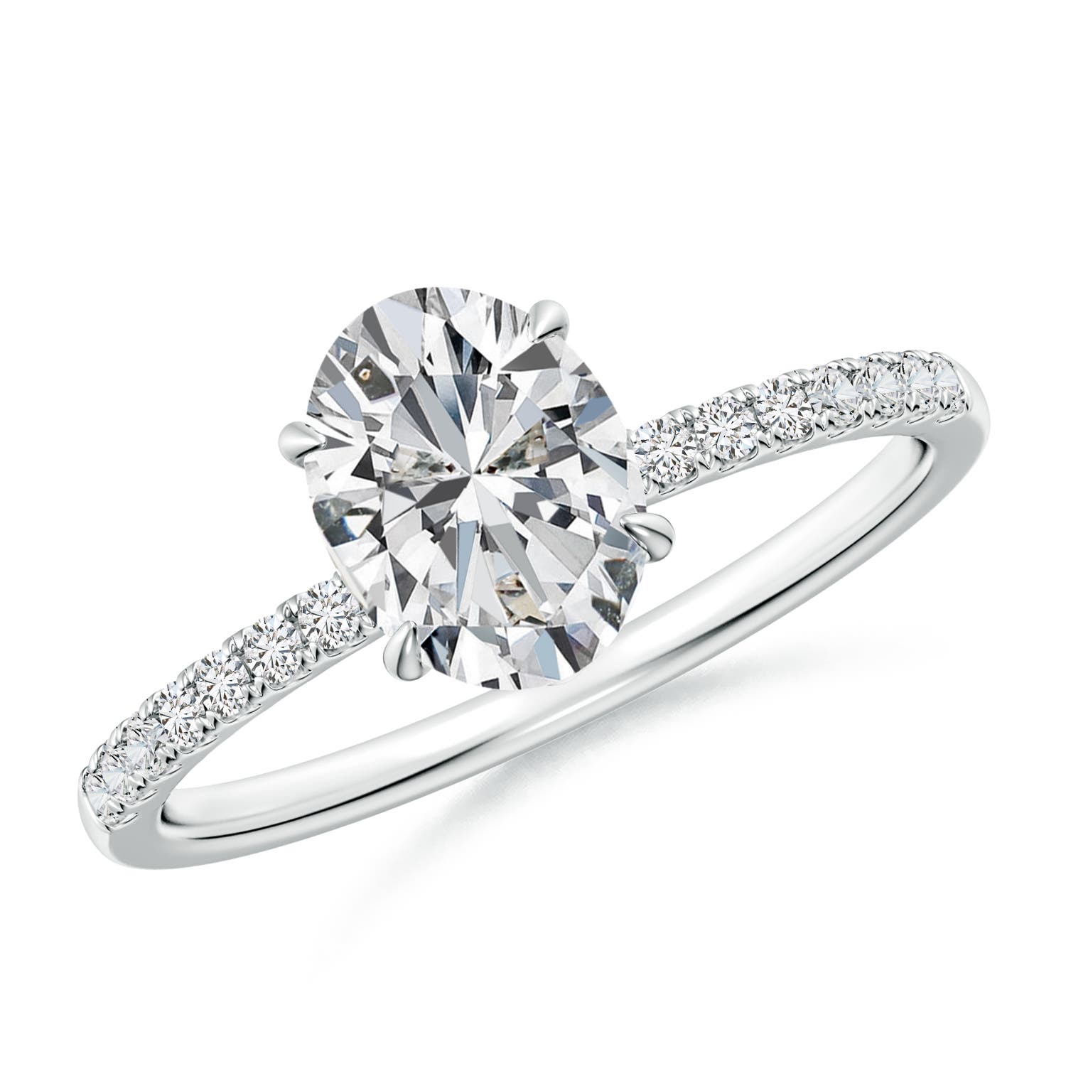 8x6mm HSI2 SR4533D-WGE-HSI2-8x6 in 18K White Gold