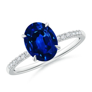 Oval Lab-Grown Lab Grown Blue Sapphire