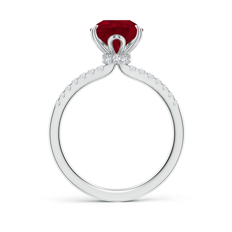10x8mm AA Pear-Shaped Ruby Hidden Halo Engagement Ring in P950 Platinum side 199