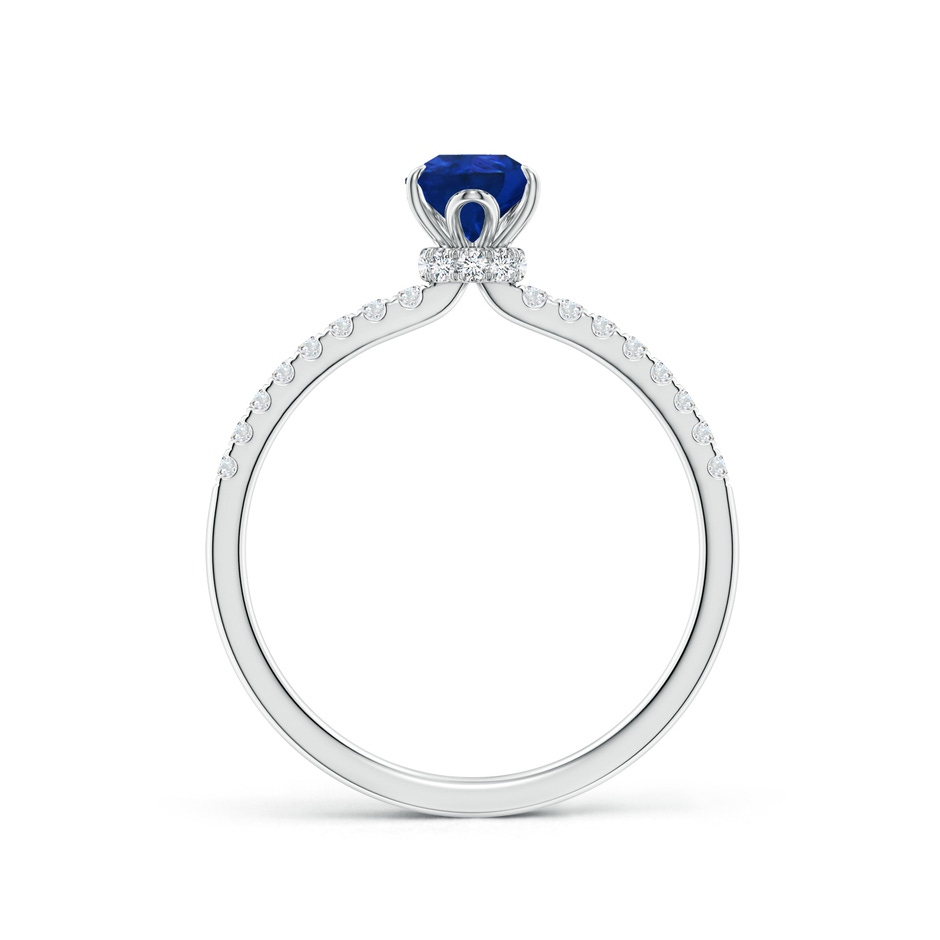 7x5mm AAA Pear-Shaped Blue Sapphire Hidden Halo Engagement Ring in P950 Platinum side 199