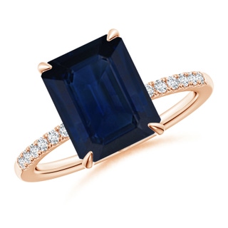 Emerald Cut AA Blue Sapphire
