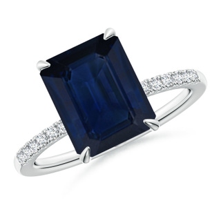 Emerald Cut AA Blue Sapphire