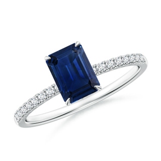 Emerald Cut AAA Blue Sapphire